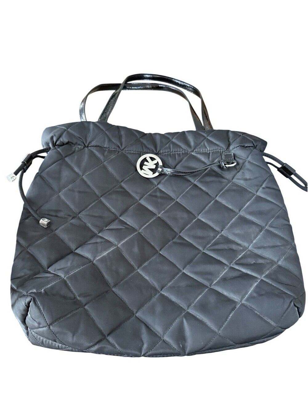 Michael Kors Black Tote Satchel With Hang Tag Snap Closure